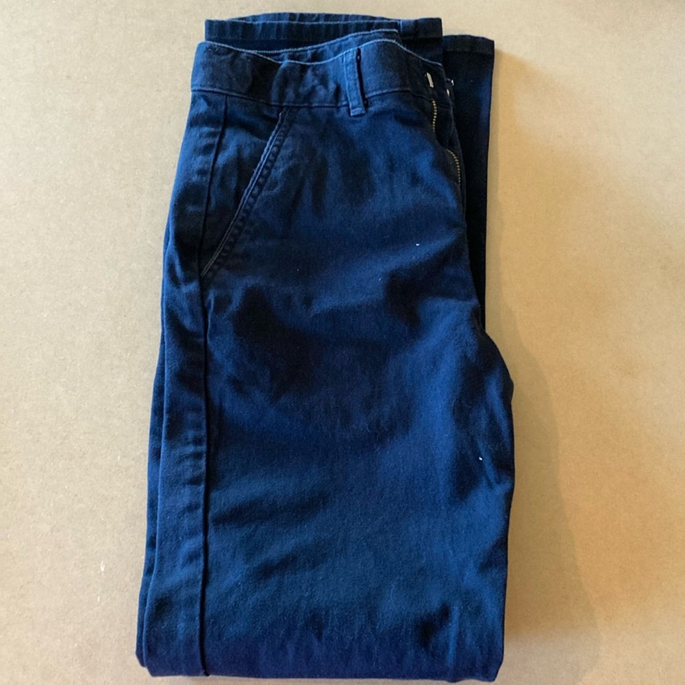 Chaps Boys size 18R navy khaki pants approved schoolwear